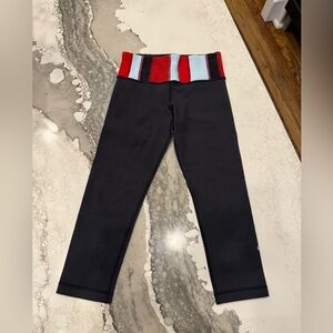 Lululemon 2000s Red Blue Stripe Crop Pants